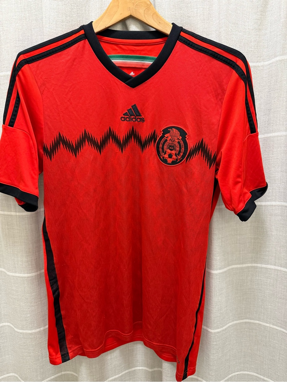 adidas Men’s Red and Black Soccer Jersey